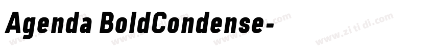 Agenda BoldCondense字体转换